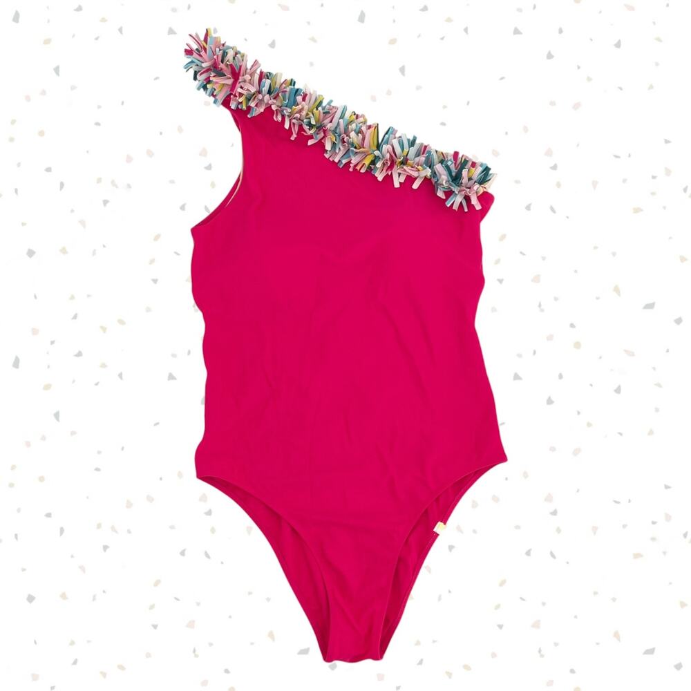 Summersalt Multi Confetti Sidestroke Mama Hot Pink Party One Piece Swimsuit 6